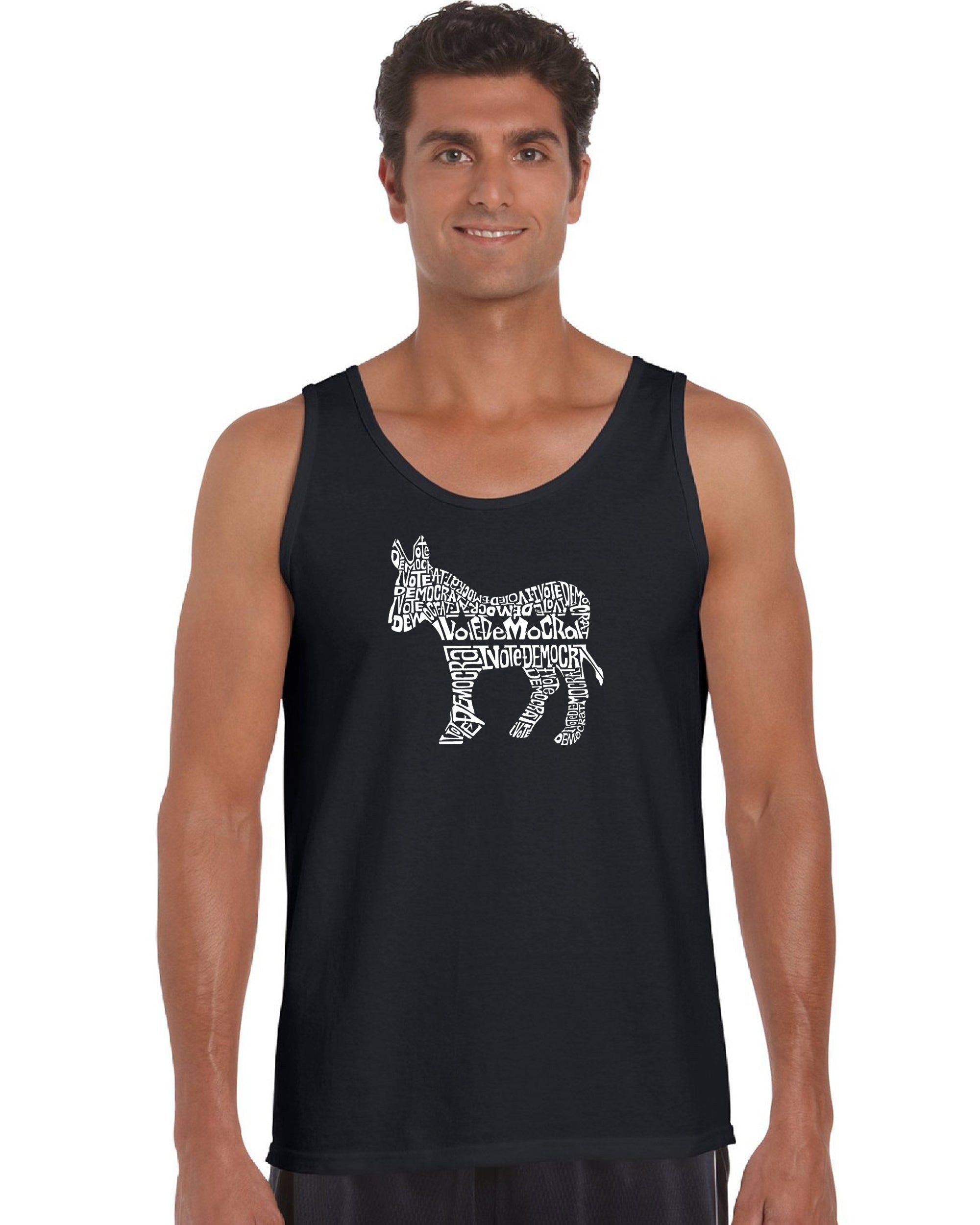 I Vote Democrat - Men's Word Art Tank Top sold by LA Pop Art
