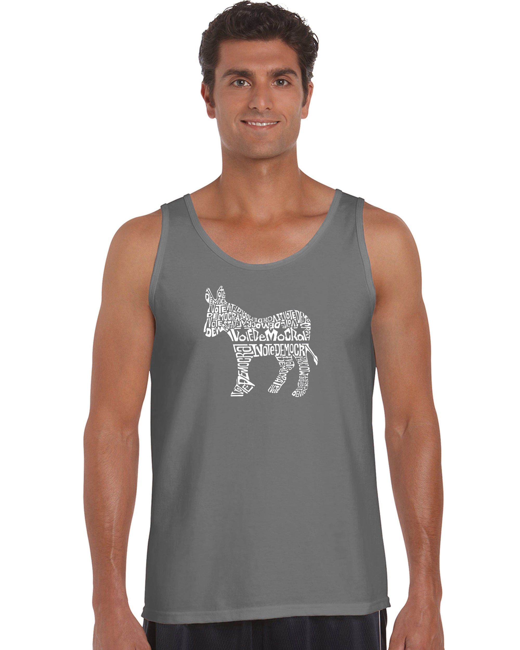 I Vote Democrat - Men's Word Art Tank Top sold by LA Pop Art product image thumbnail 5