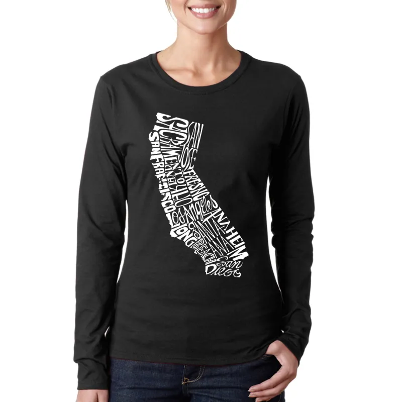 California State -  Women's Word Art Long Sleeve T-Shirt sold by LA Pop Art