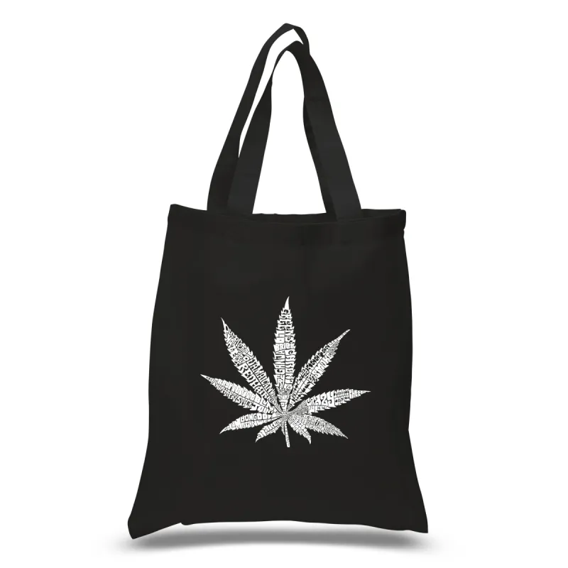 50 DIFFERENT STREET TERMS FOR MARIJUANA - Small Word Art Tote Bag sold by LA Pop Art