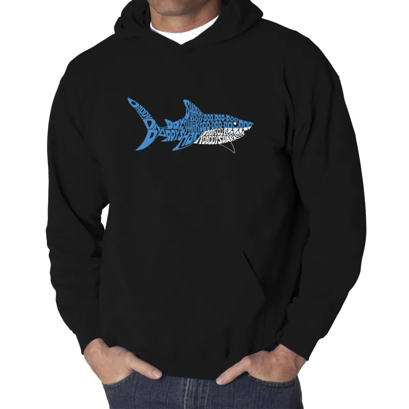 Daddy Shark - Men's Word Art Hooded Sweatshirt sold by LA Pop Art