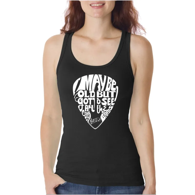 Guitar Pick  - Women's Word Art Tank Top sold by LA Pop Art