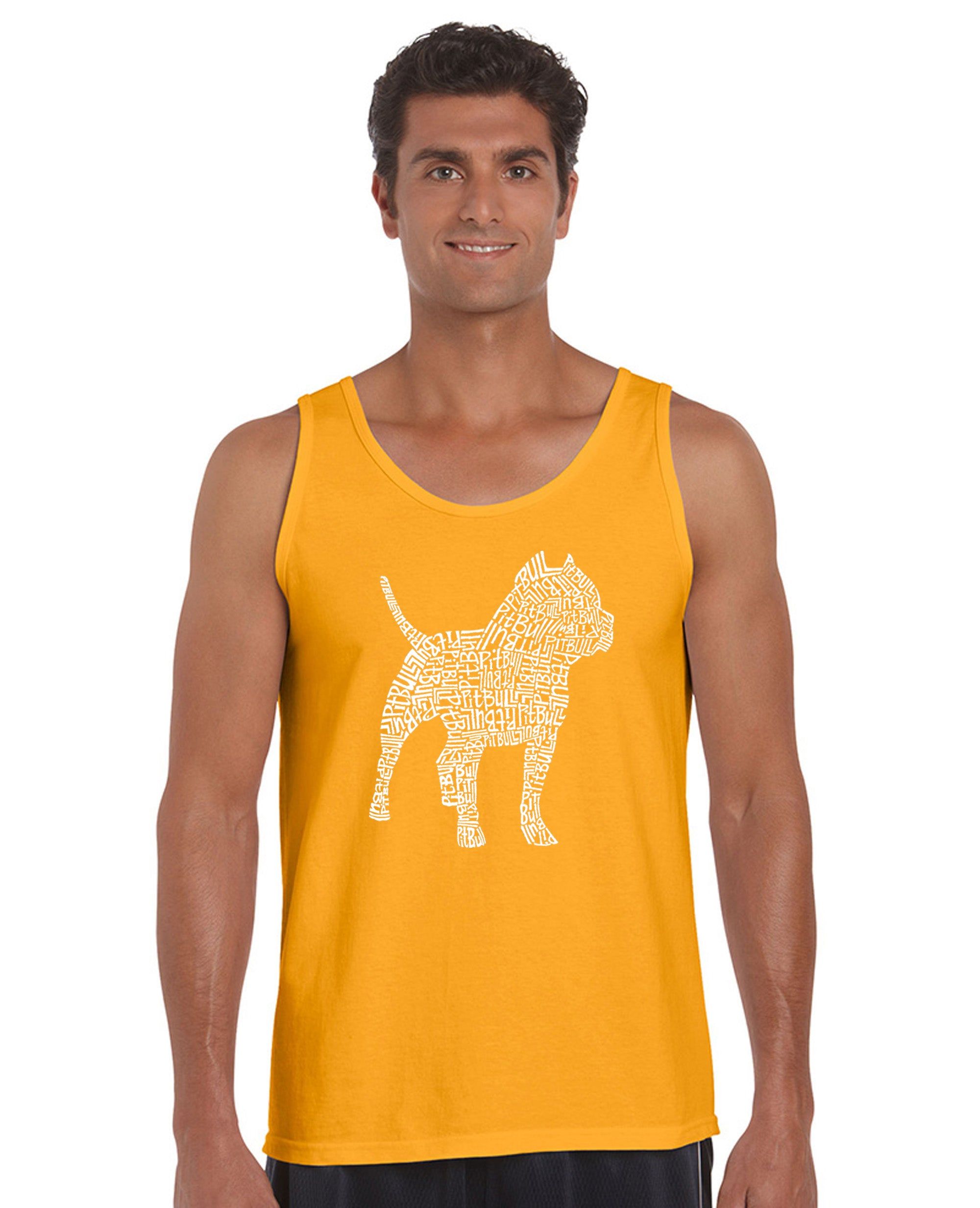 Pitbull - Men's Word Art Tank Top sold by LA Pop Art product image thumbnail 4