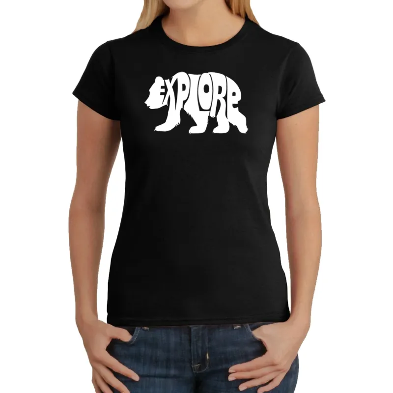 Explore - Women's Word Art T-Shirt sold by LA Pop Art