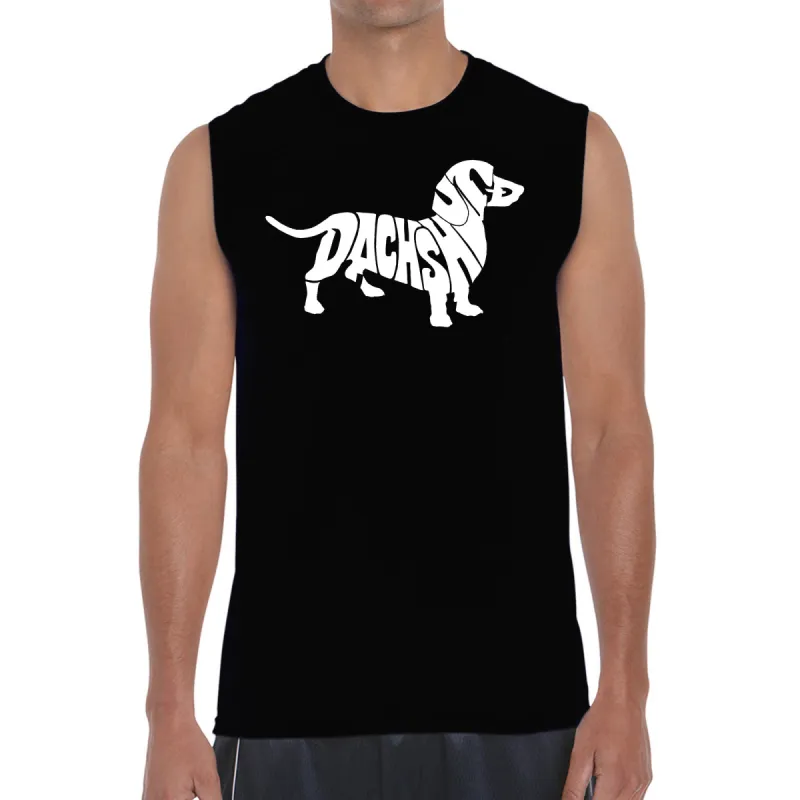 Dachshund  - Men's Word Art Sleeveless T-Shirt made by LA Pop Art
