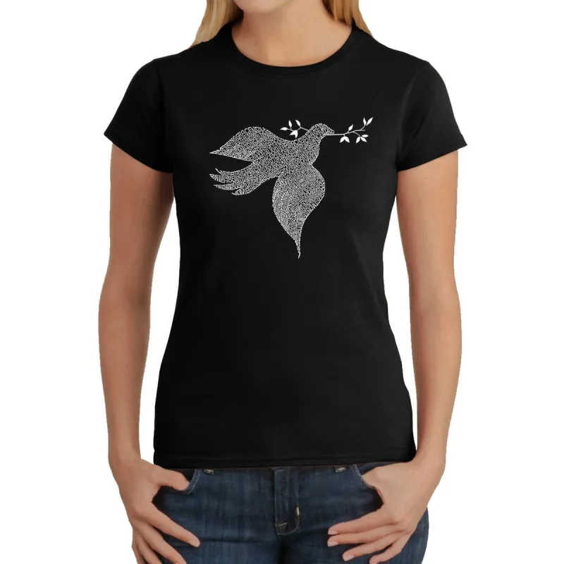 Dove -  Women's Word Art T-Shirt sold by LA Pop Art