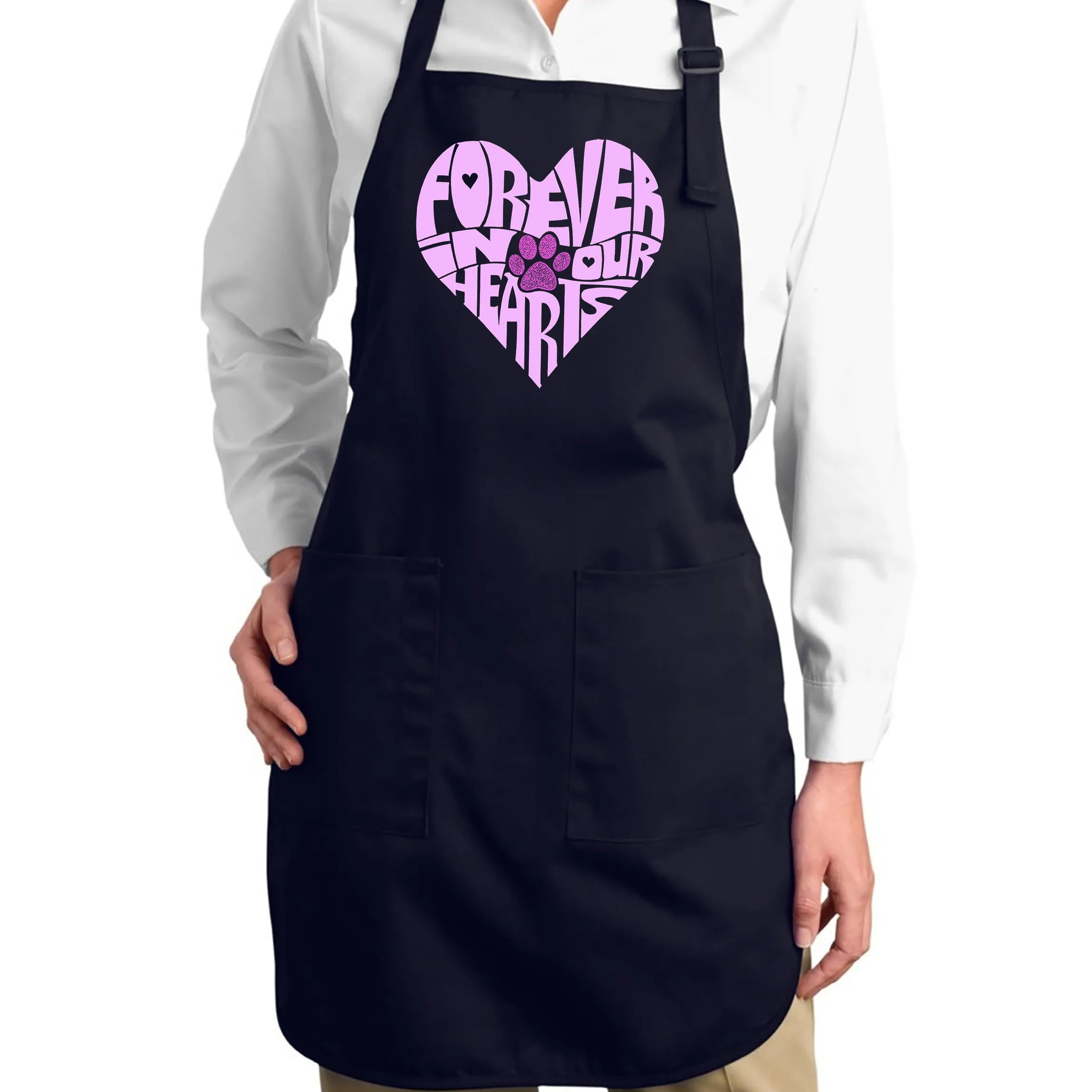 Forever In Our Hearts - Full Length Word Art Apron sold by LA Pop Art product image thumbnail 4