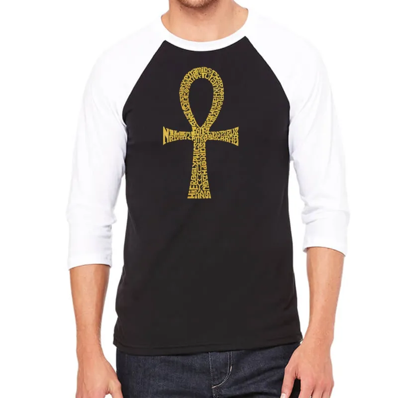 ANKH - Men's Raglan Baseball Word Art T-Shirt sold by LA Pop Art