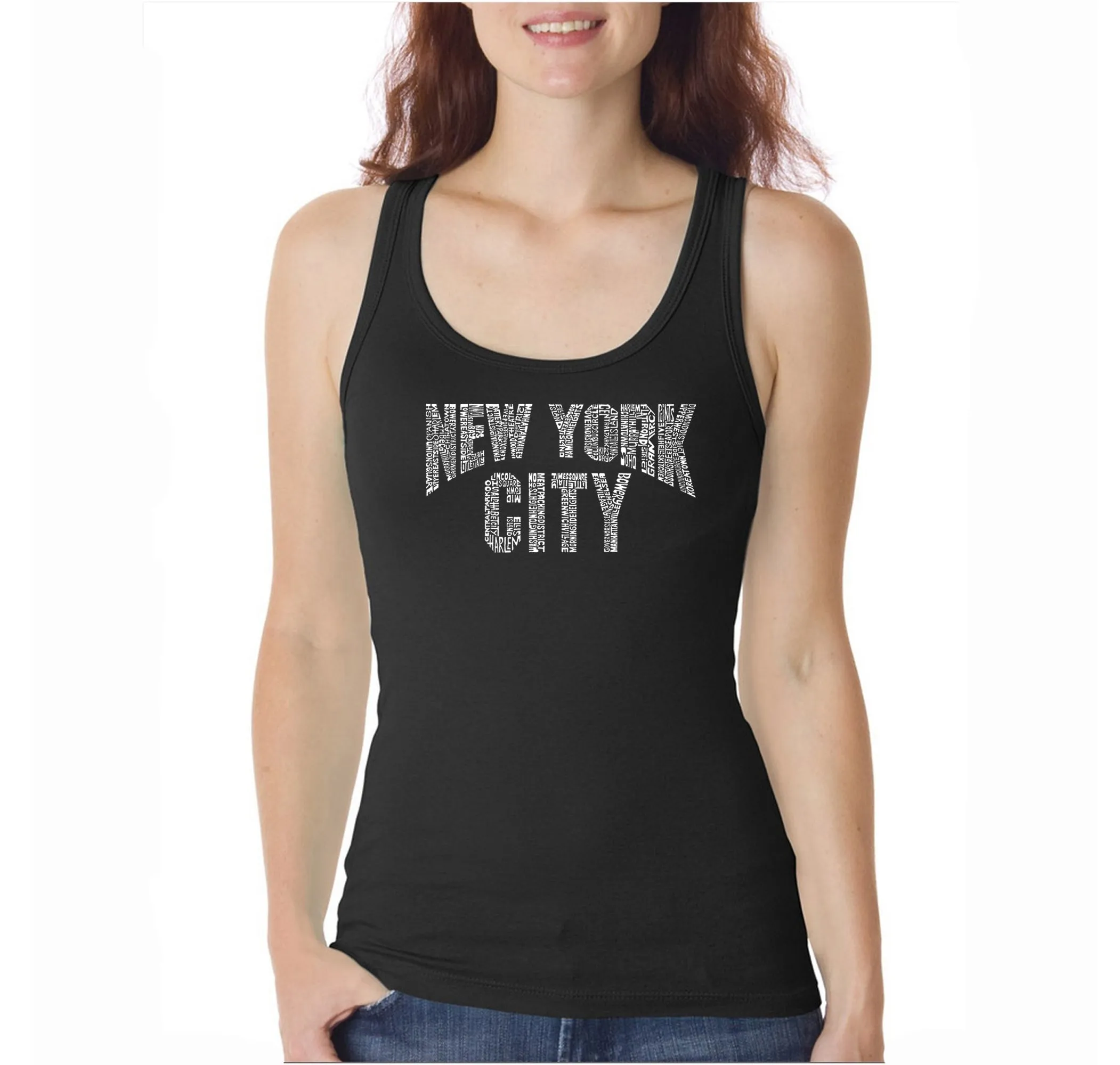 NYC NEIGHBORHOODS - Women's Word Art Tank Top sold by LA Pop Art