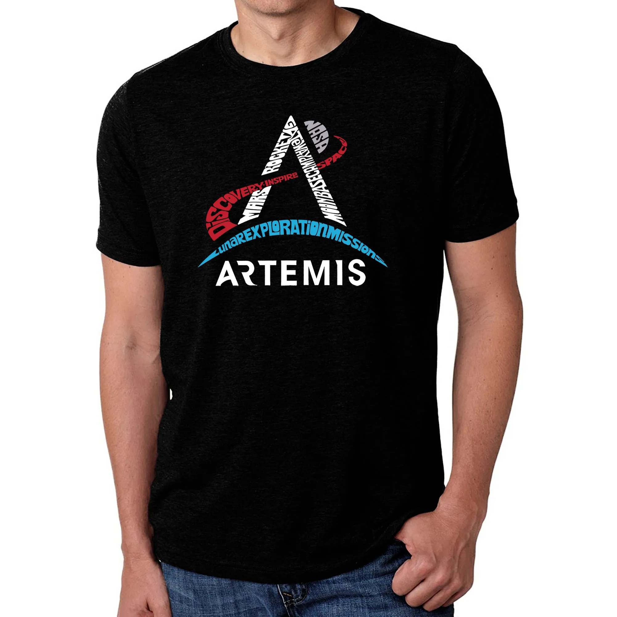 NASA Artemis Logo - Men's Premium Blend Word Art T-Shirt sold by LA Pop Art