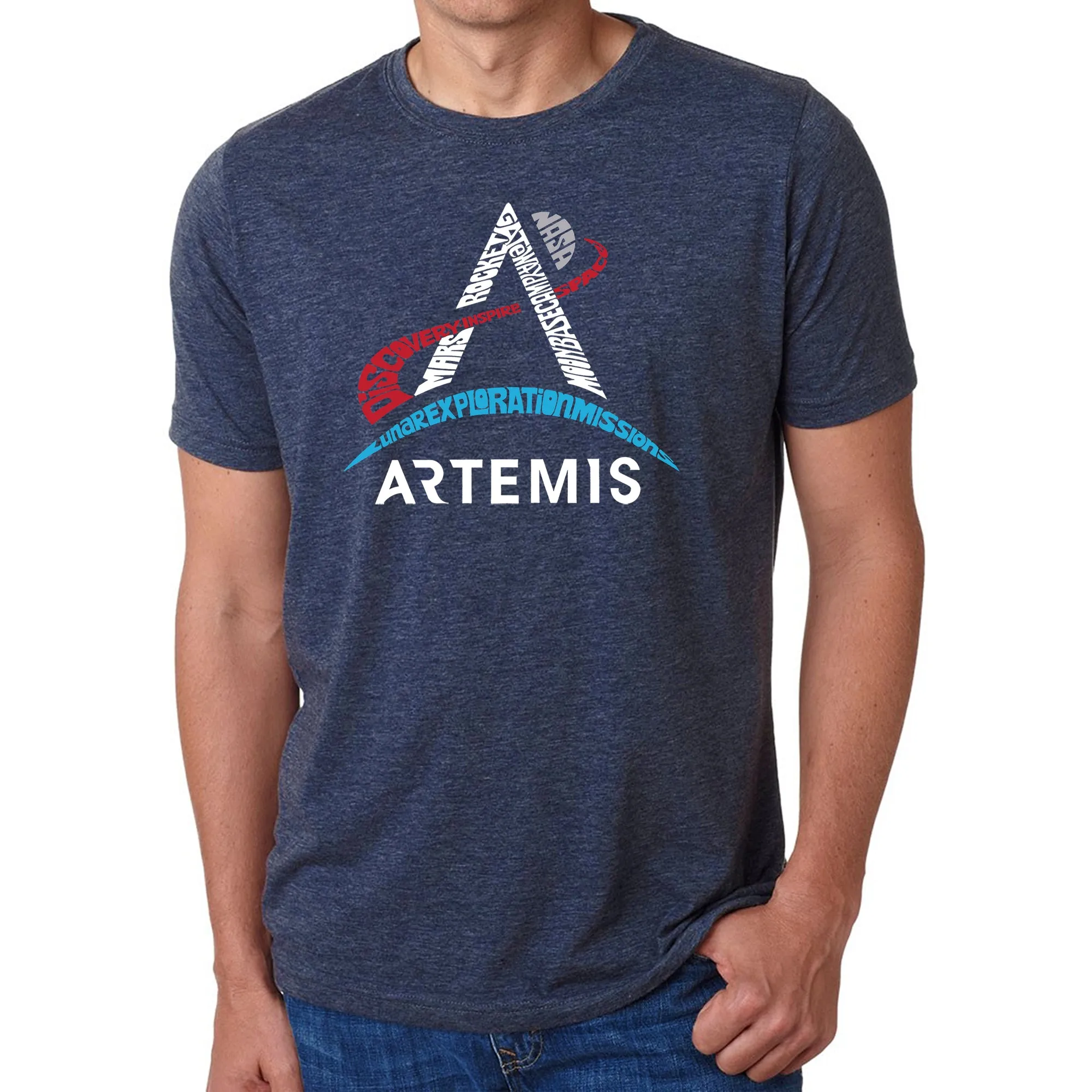 NASA Artemis Logo - Men's Premium Blend Word Art T-Shirt sold by LA Pop Art product image thumbnail 3