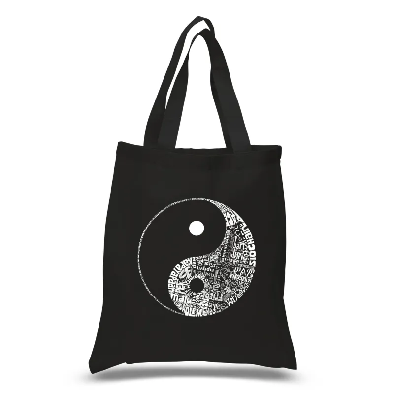 YIN YANG - Small Word Art Tote Bag sold by LA Pop Art