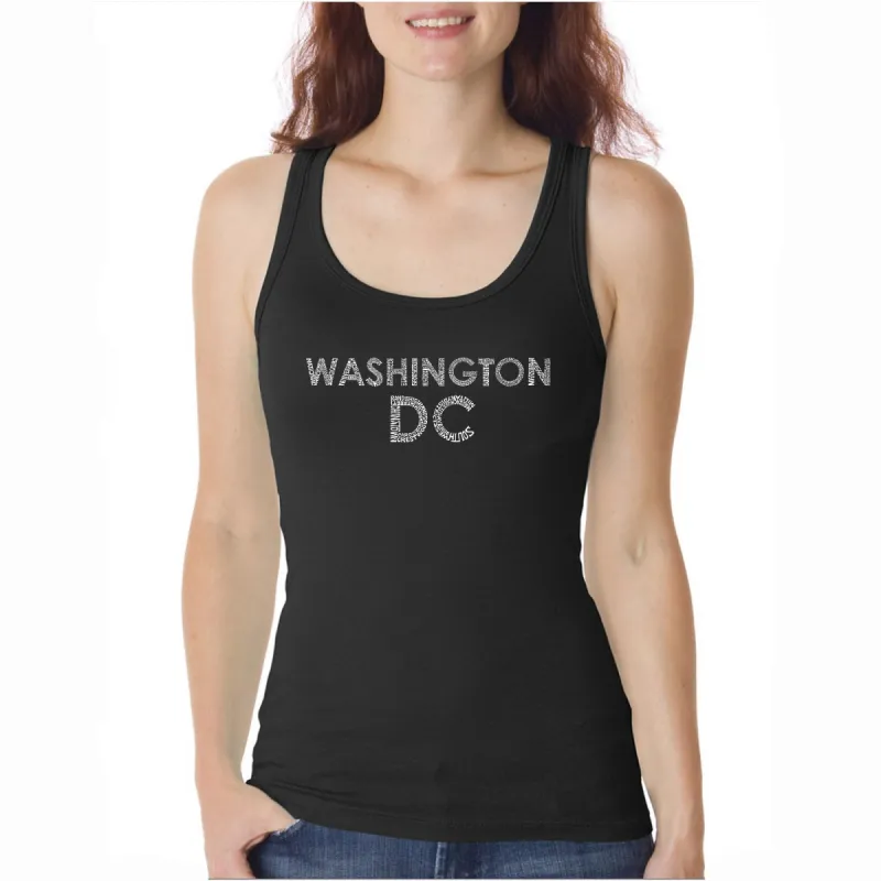 WASHINGTON DC NEIGHBORHOODS  - Women's Word Art Tank Top sold by LA Pop Art