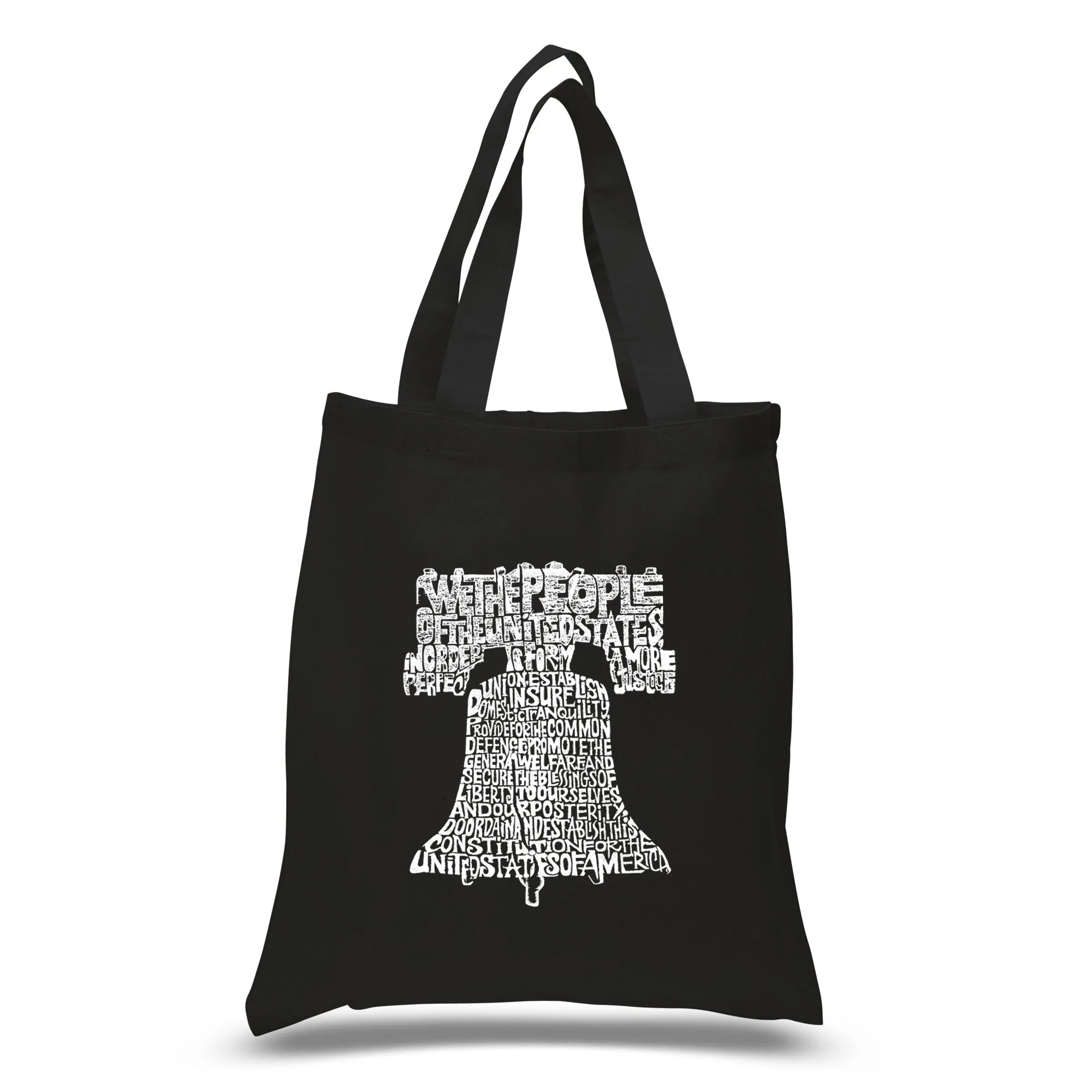 Liberty Bell - Small Word Art Tote Bag sold by LA Pop Art