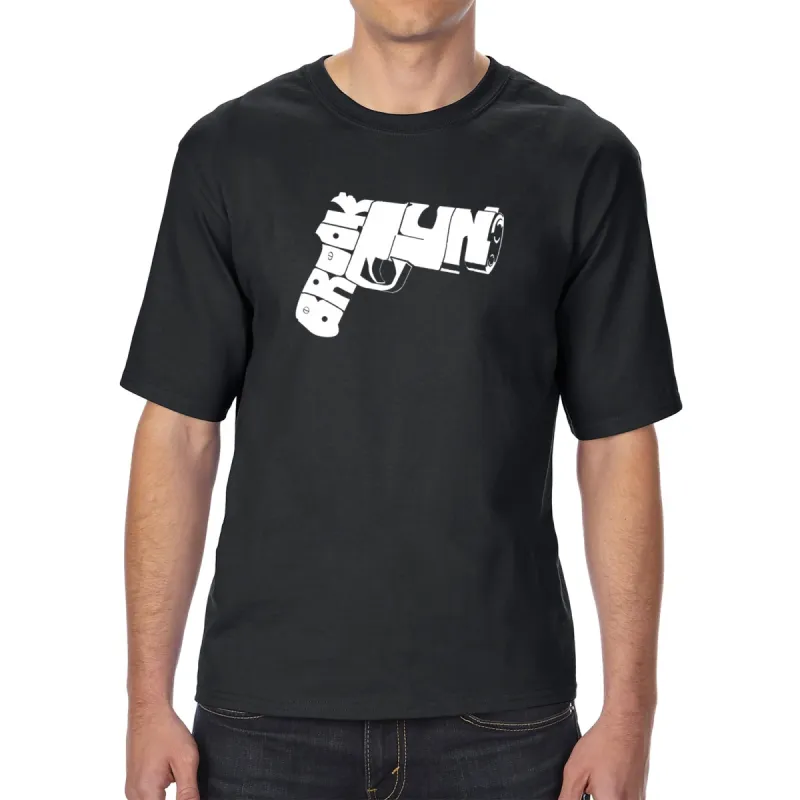 BROOKLYN GUN - Men's Tall Word Art T-Shirt sold by LA Pop Art