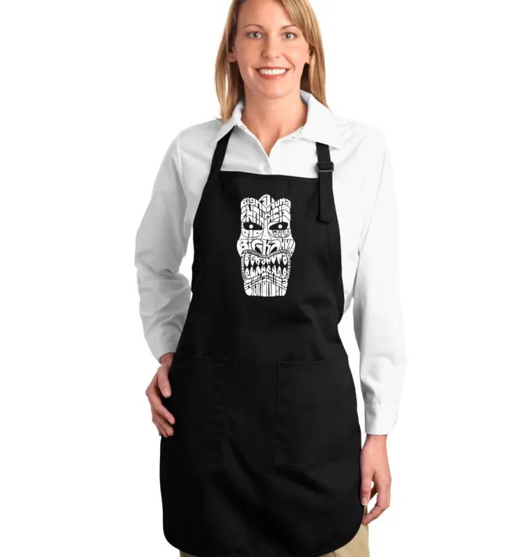 TIKI BIG KAHUNA - Full Length Word Art Apron sold by LA Pop Art