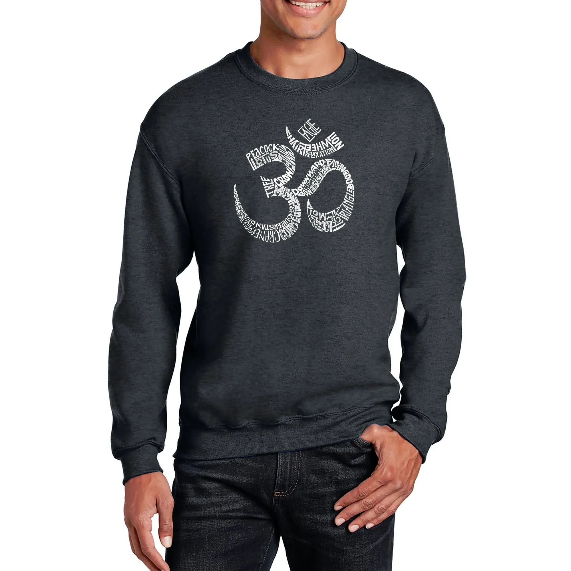 Poses OM - Men's Word Art Crewneck Sweatshirt sold by LA Pop Art product image thumbnail 3