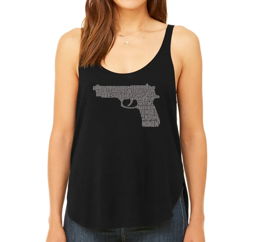 RIGHT TO BEAR ARMS - Women's Word Art Flowy Tank sold by LA Pop Art