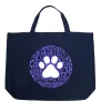 Gandhi's Quote on Animal Treatment - Large Word Art Tote Bag sold by LA Pop Art