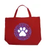 Gandhi's Quote on Animal Treatment - Large Word Art Tote Bag sold by LA Pop Art