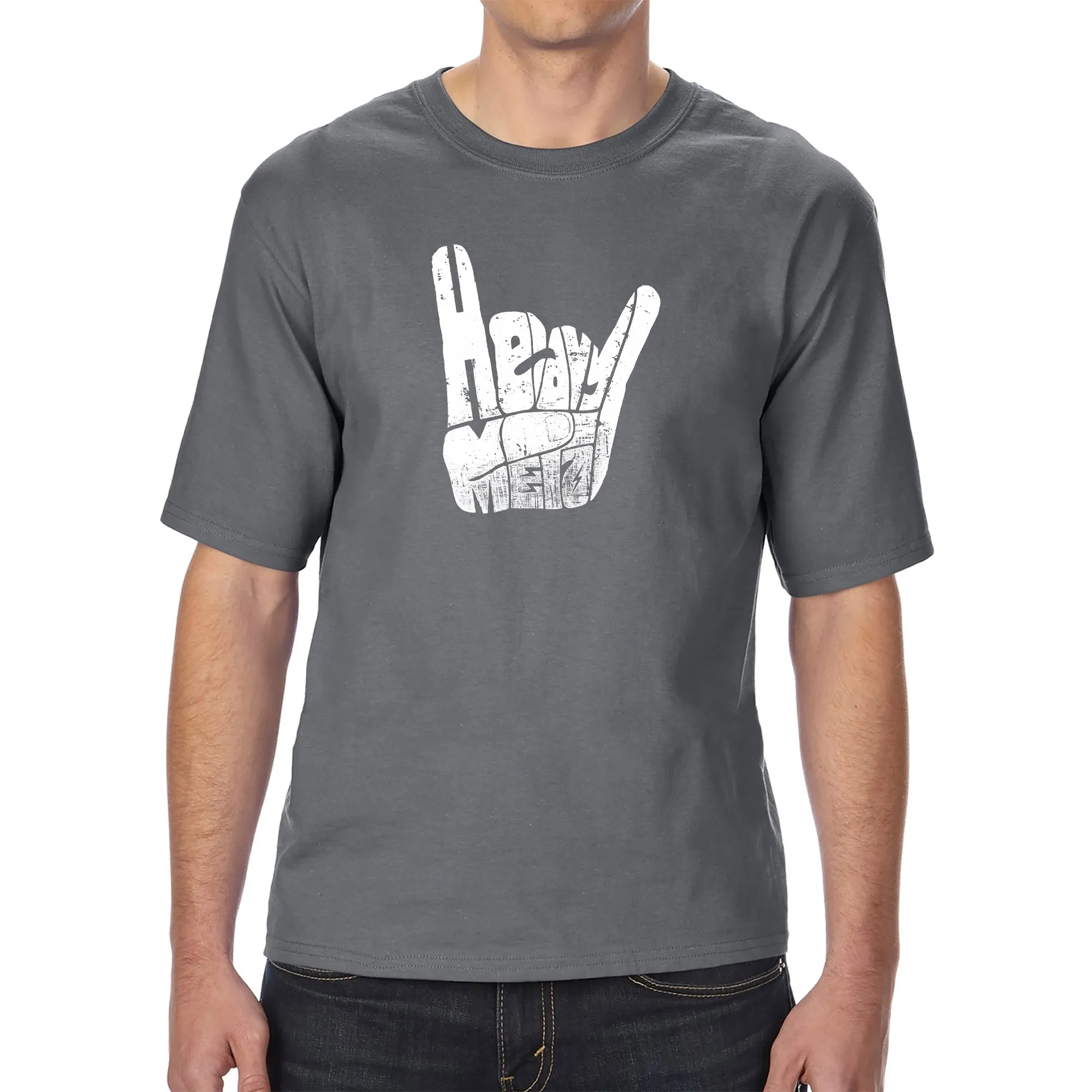 Heavy Metal - Men's Tall Word Art T-Shirt sold by LA Pop Art product image thumbnail 4
