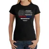 American Woman  - Women's Word Art T-Shirt sold by LA Pop Art