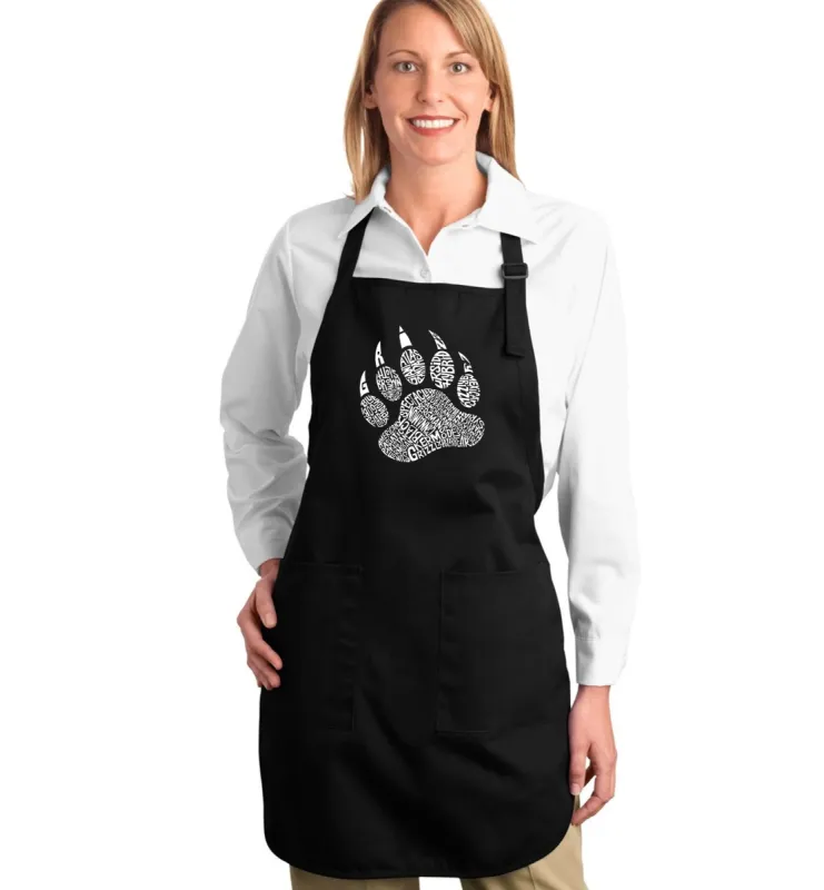 Types of Bears - Full Length Word Art Apron sold by LA Pop Art