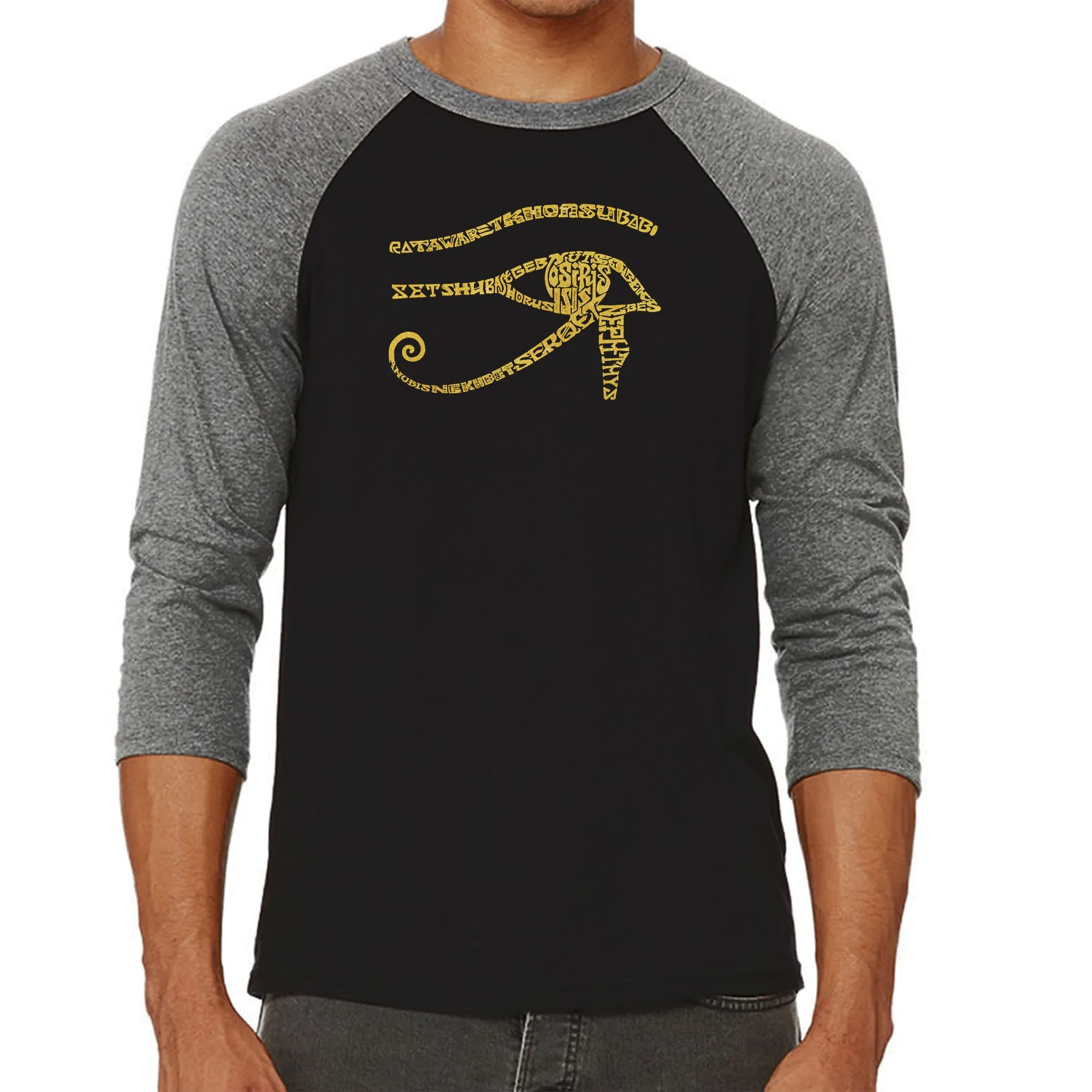 EGYPT - Men's Raglan Baseball Word Art T-Shirt sold by LA Pop Art product image thumbnail 4