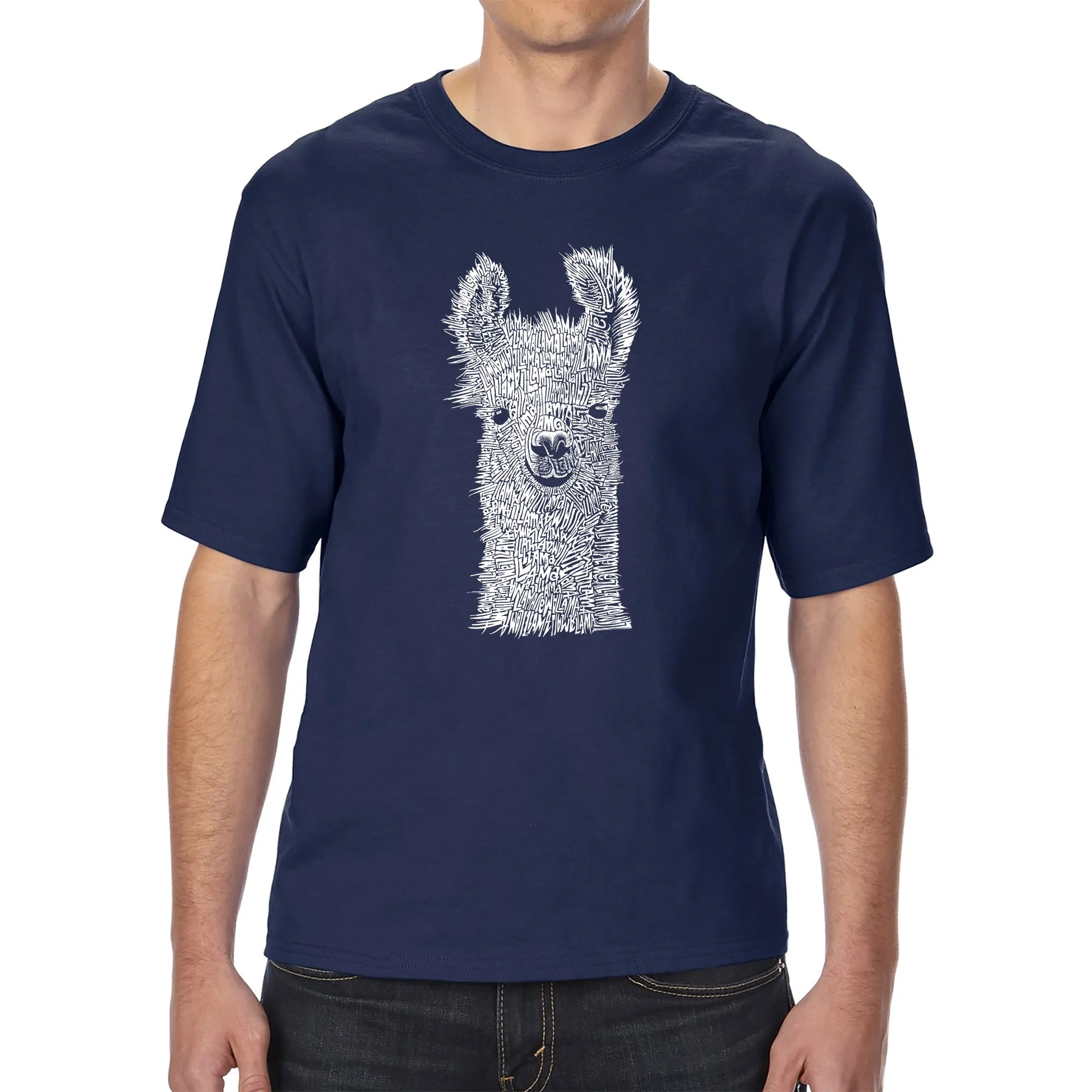 Llama - Men's Tall Word Art T-Shirt sold by LA Pop Art product image thumbnail 3