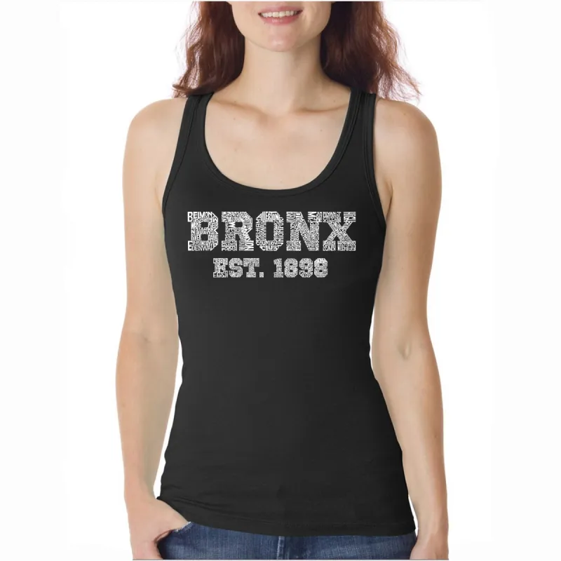 POPULAR NEIGHBORHOODS IN BRONX, NY  - Women's Word Art Tank Top sold by LA Pop Art