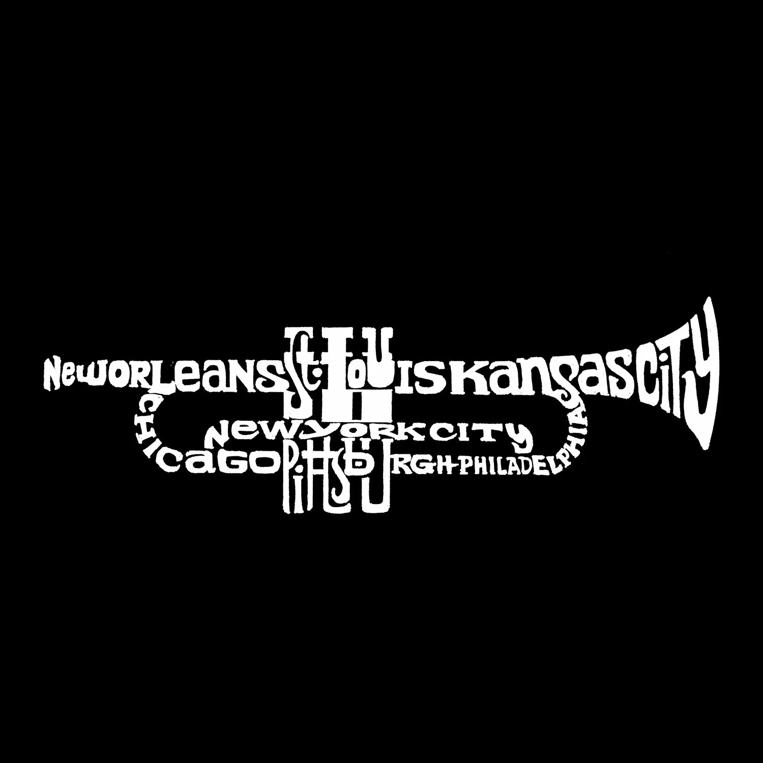 Trumpet - Women's Word Art T-Shirt sold by LA Pop Art product image thumbnail 2