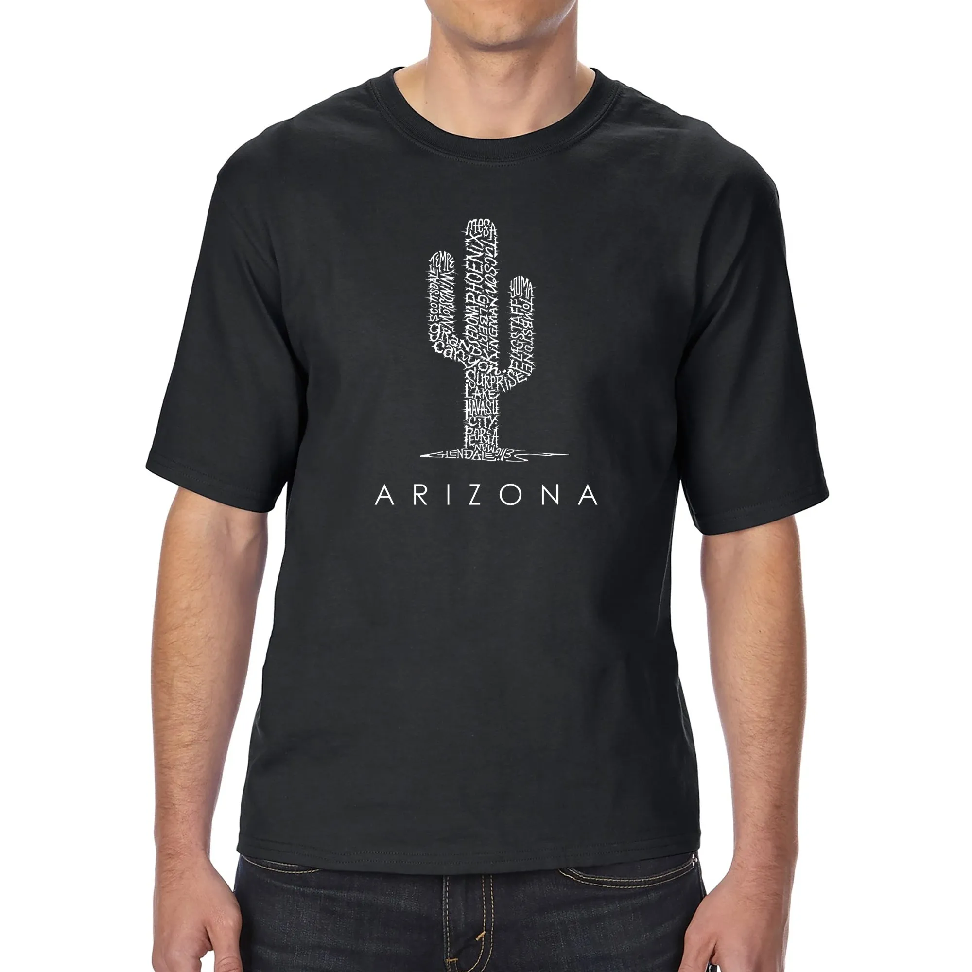Arizona Cities - Men's Tall Word Art T-Shirt sold by LA Pop Art