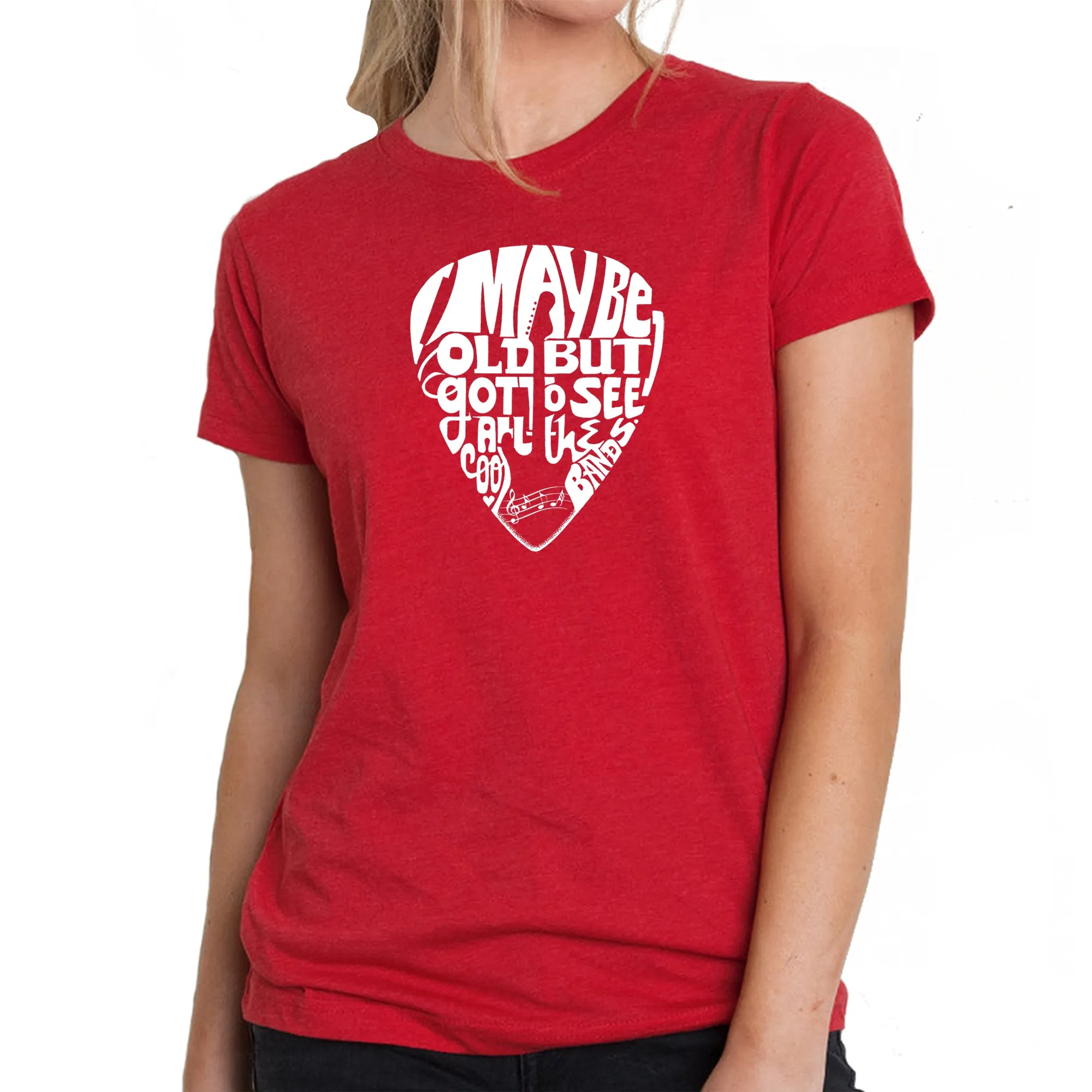 Guitar Pick - Women's Premium Blend Word Art T-Shirt sold by LA Pop Art product image thumbnail 5