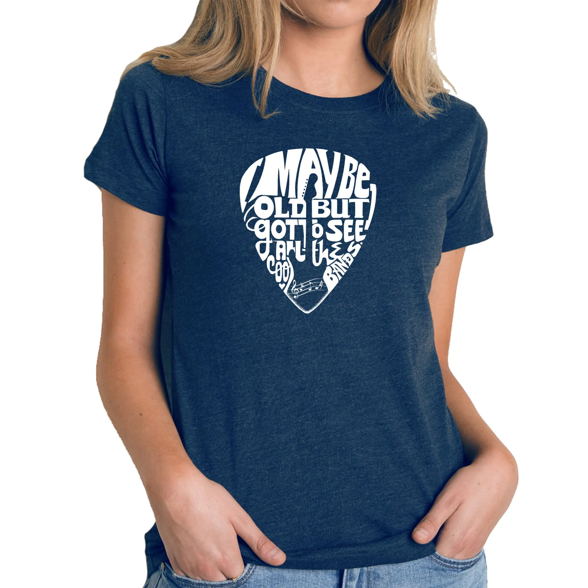 Guitar Pick - Women's Premium Blend Word Art T-Shirt sold by LA Pop Art product image thumbnail 3