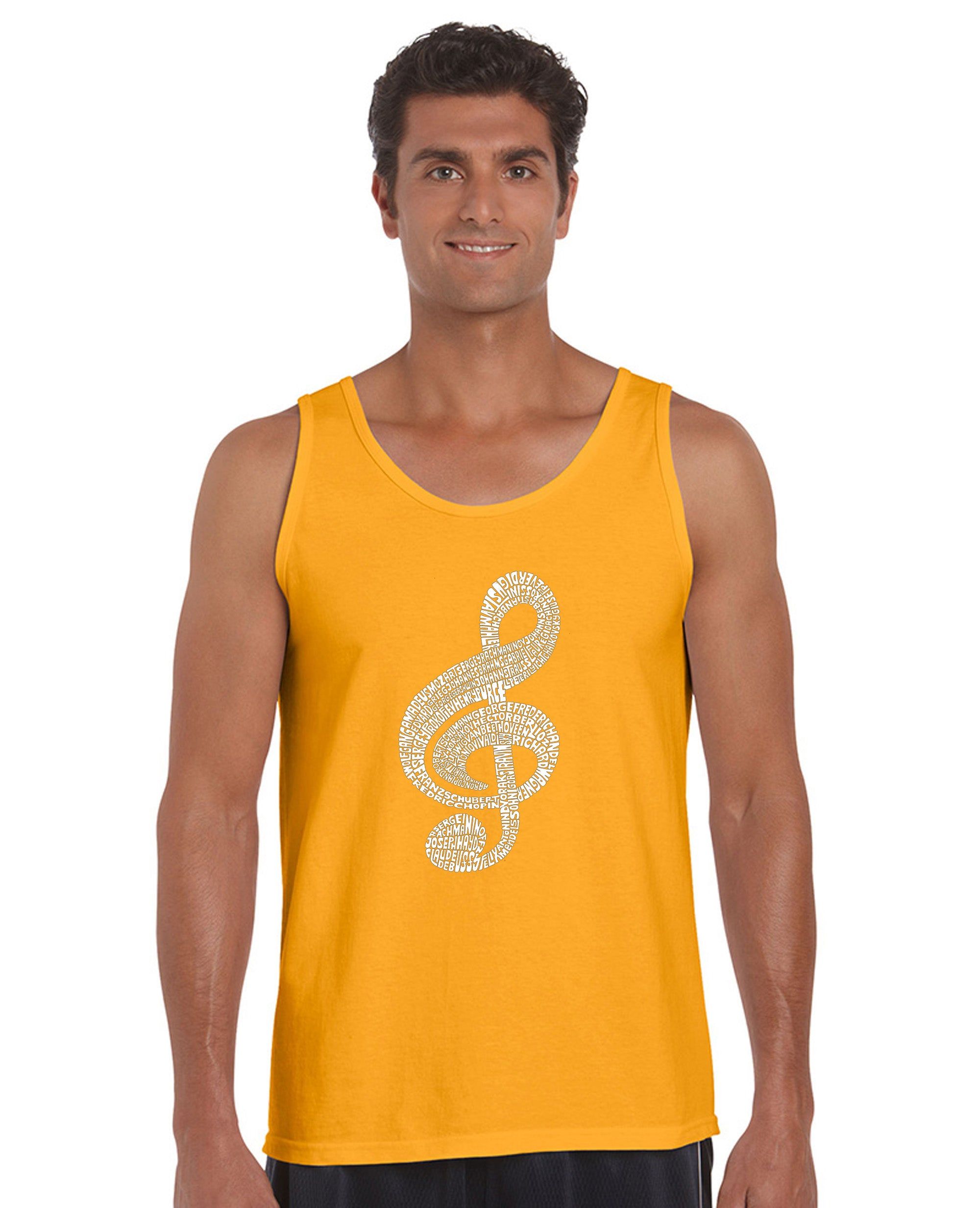 Music Note - Men's Word Art Tank Top sold by LA Pop Art product image thumbnail 4