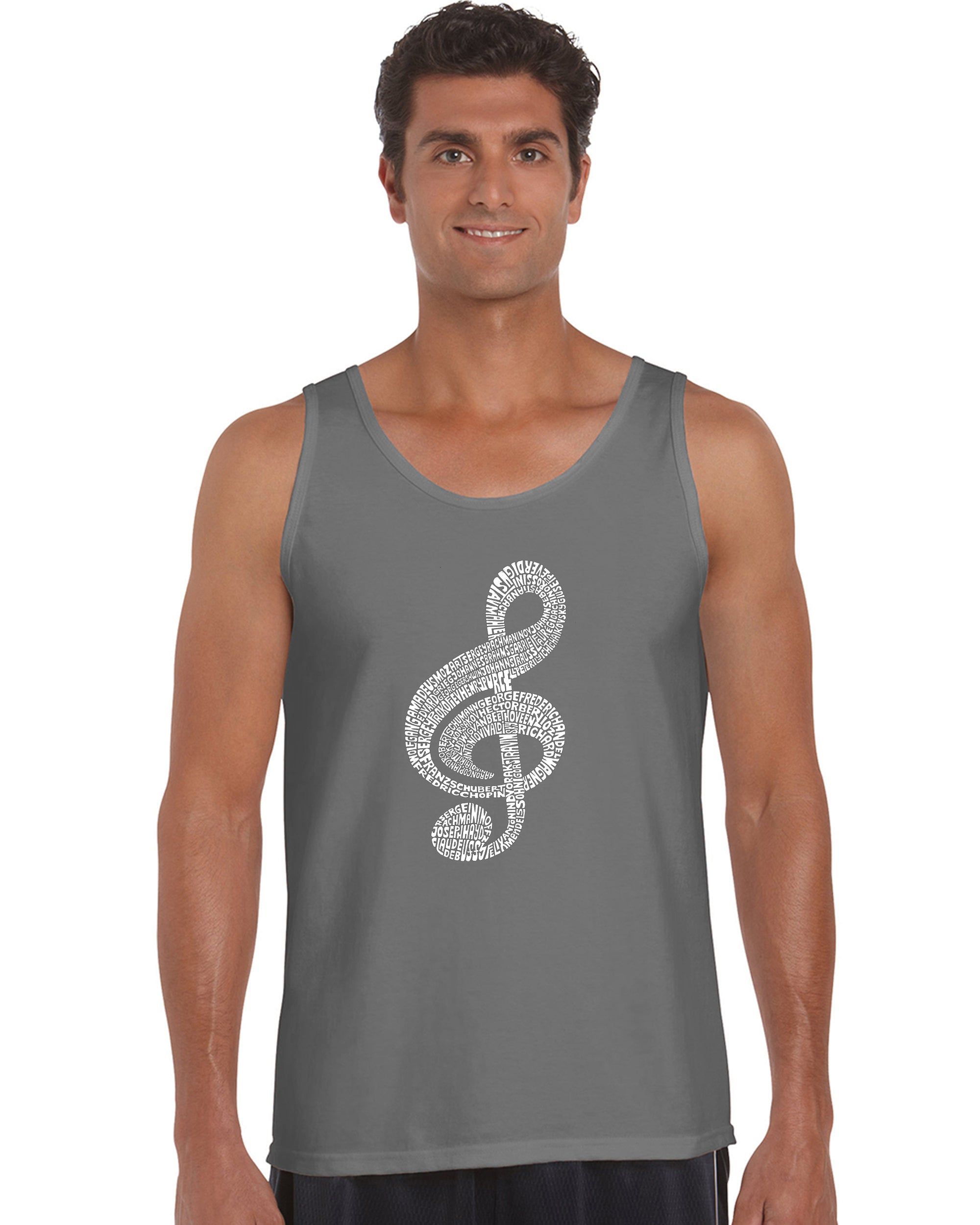 Music Note - Men's Word Art Tank Top sold by LA Pop Art product image thumbnail 5