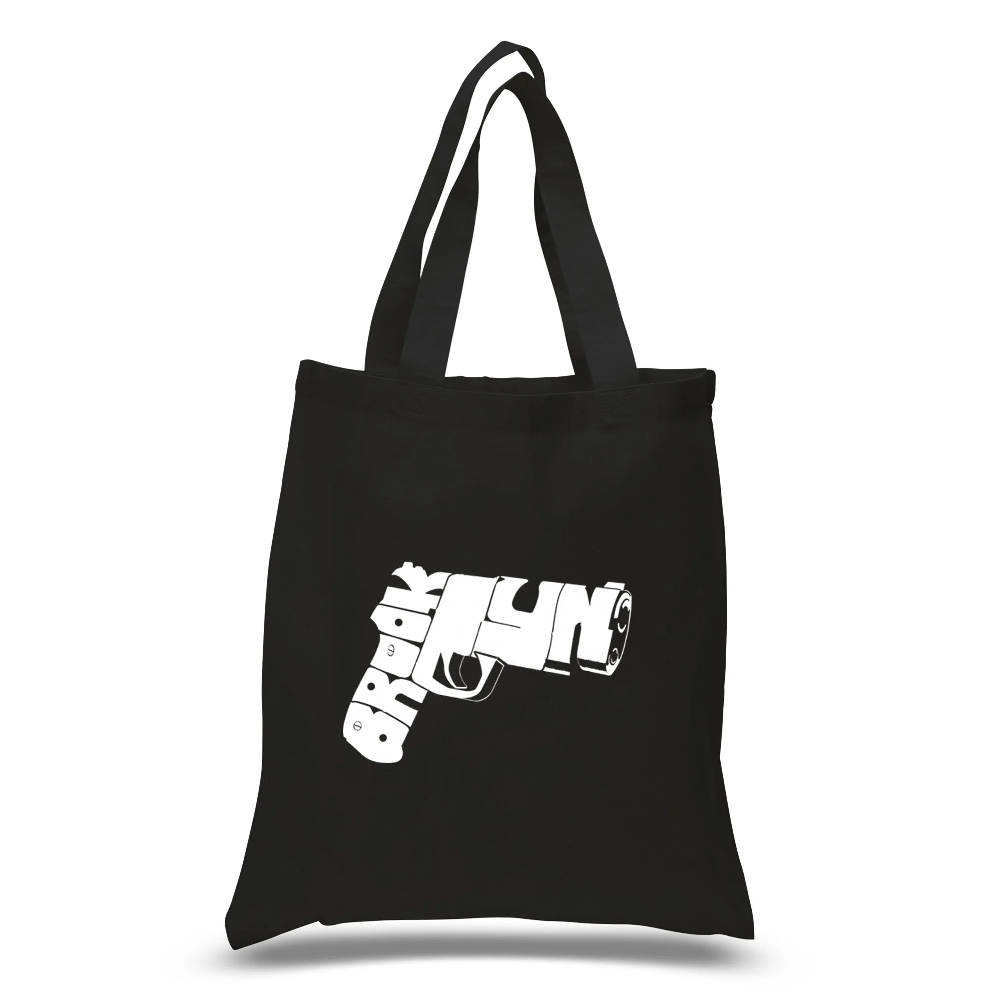 BROOKLYN GUN - Small Word Art Tote Bag sold by LA Pop Art
