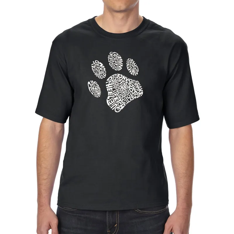 Dog Paw - Men's Tall Word Art T-Shirt sold by LA Pop Art