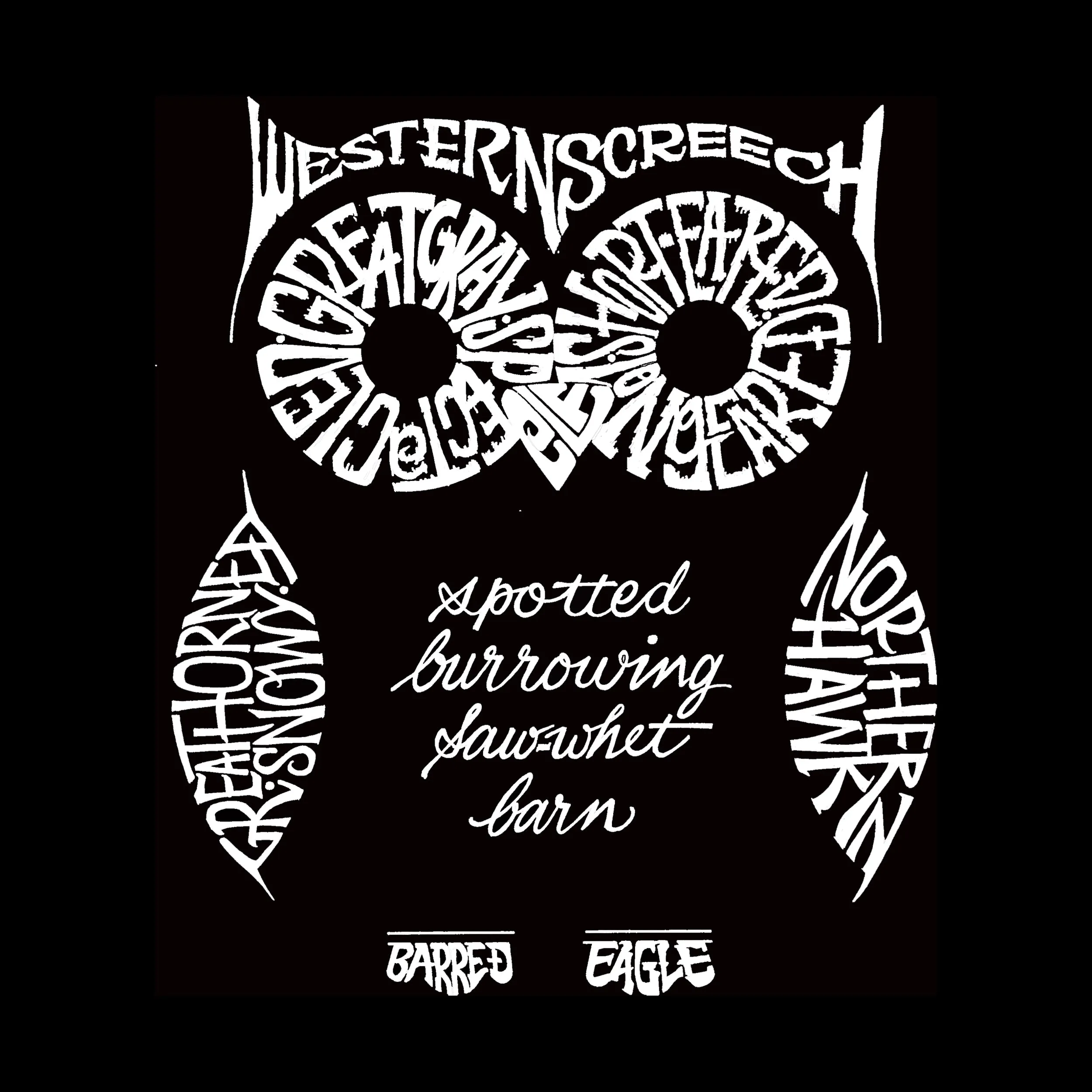 Owl - Women's Word Art Long Sleeve T-Shirt sold by LA Pop Art product image thumbnail 2