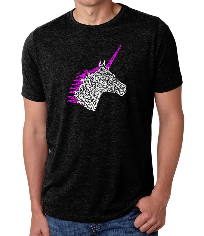 Unicorn - Men's Premium Blend Word Art T-Shirt sold by LA Pop Art