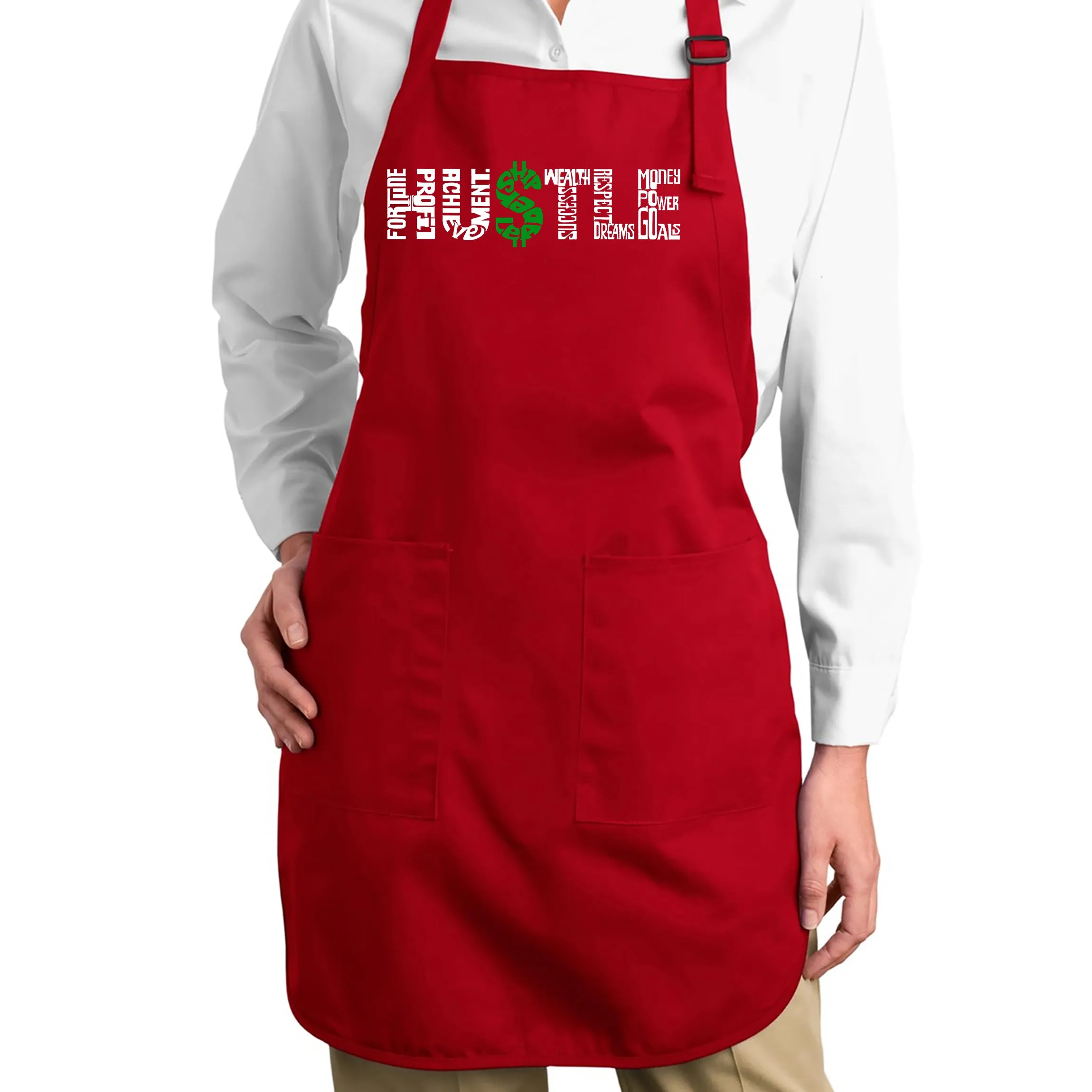 Hustle - Full Length Word Art Apron sold by LA Pop Art product image thumbnail 3