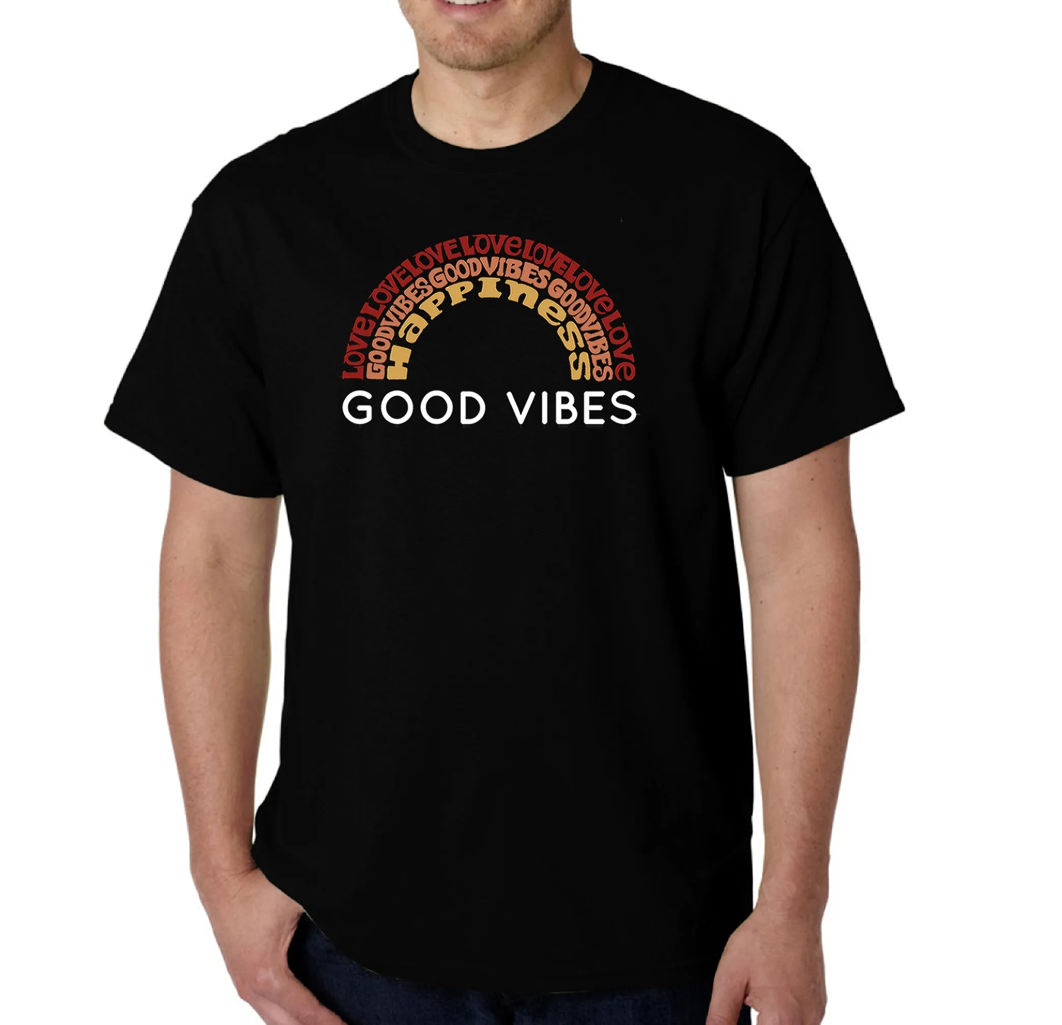 Good Vibes - Men's Word Art T-Shirt sold by LA Pop Art
