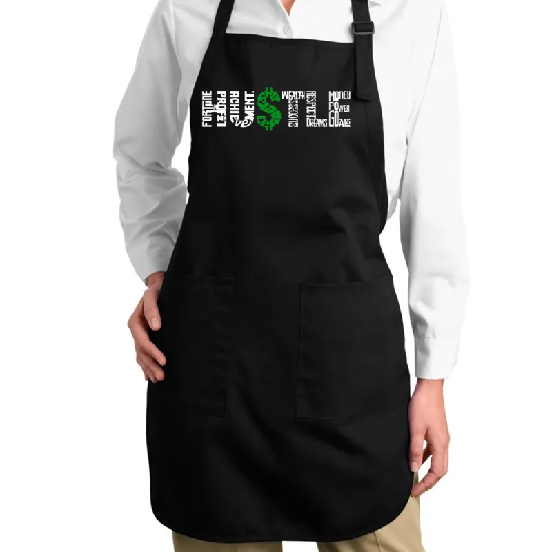 Hustle - Full Length Word Art Apron made by LA Pop Art
