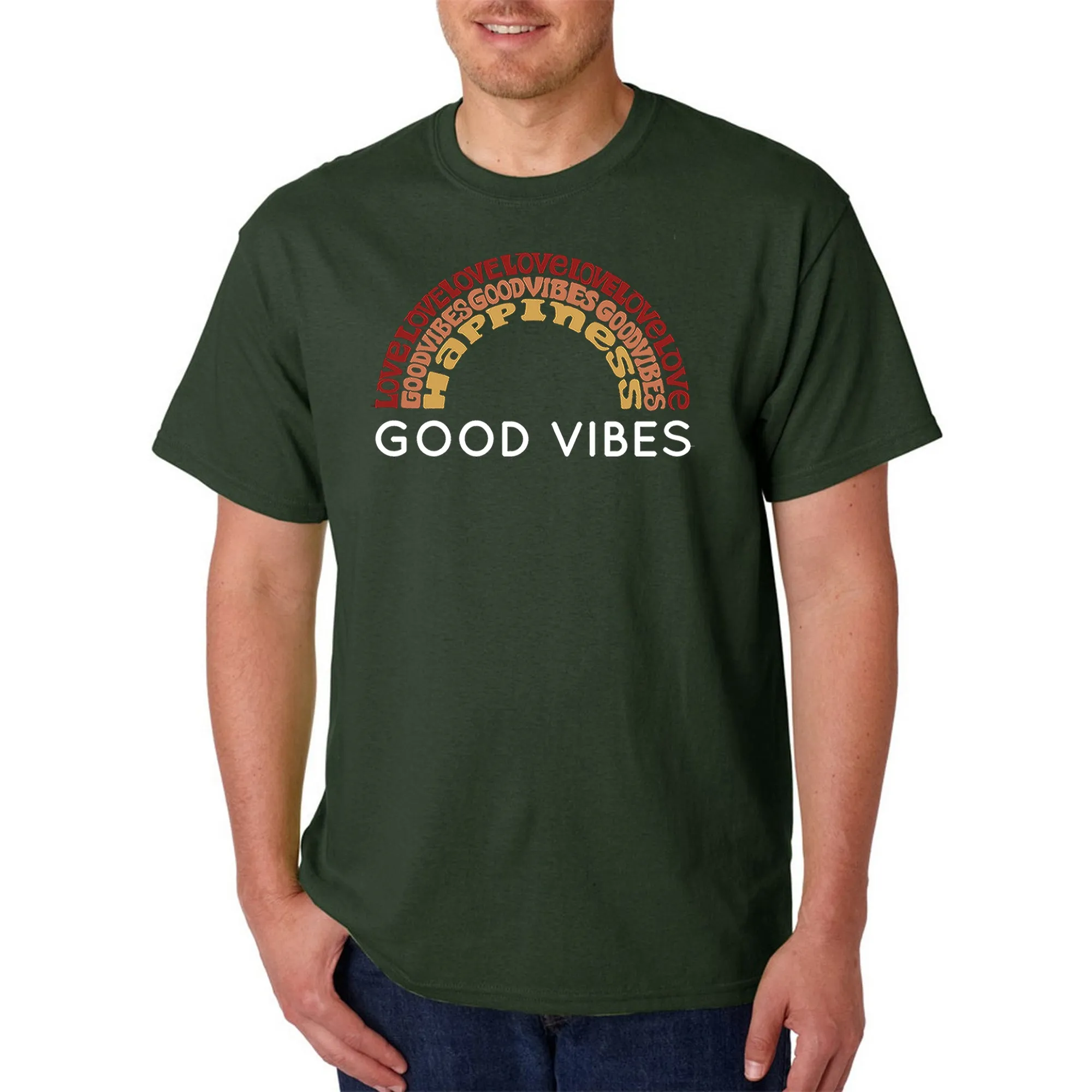 Good Vibes - Men's Word Art T-Shirt sold by LA Pop Art product image thumbnail 4