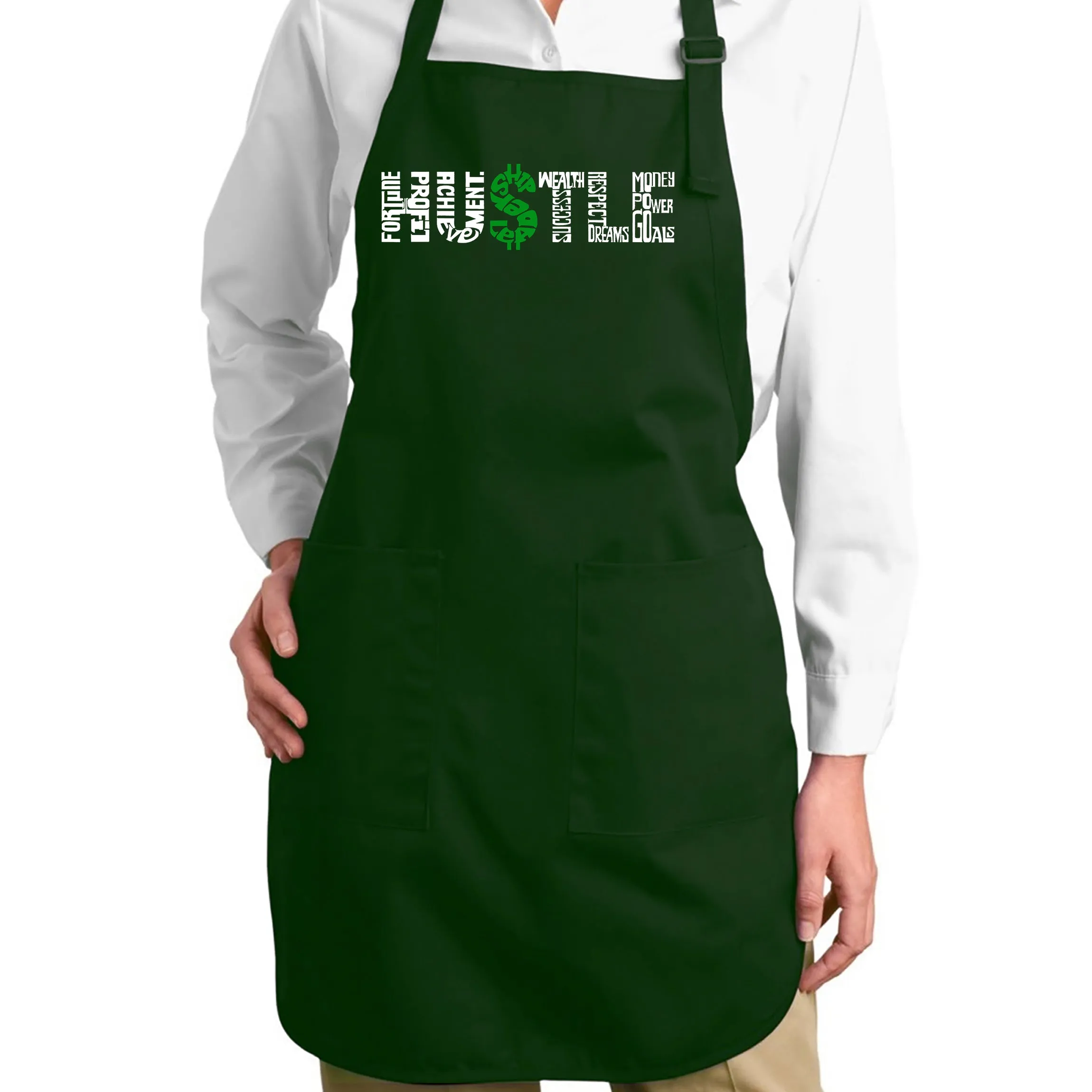 Hustle - Full Length Word Art Apron sold by LA Pop Art product image thumbnail 5