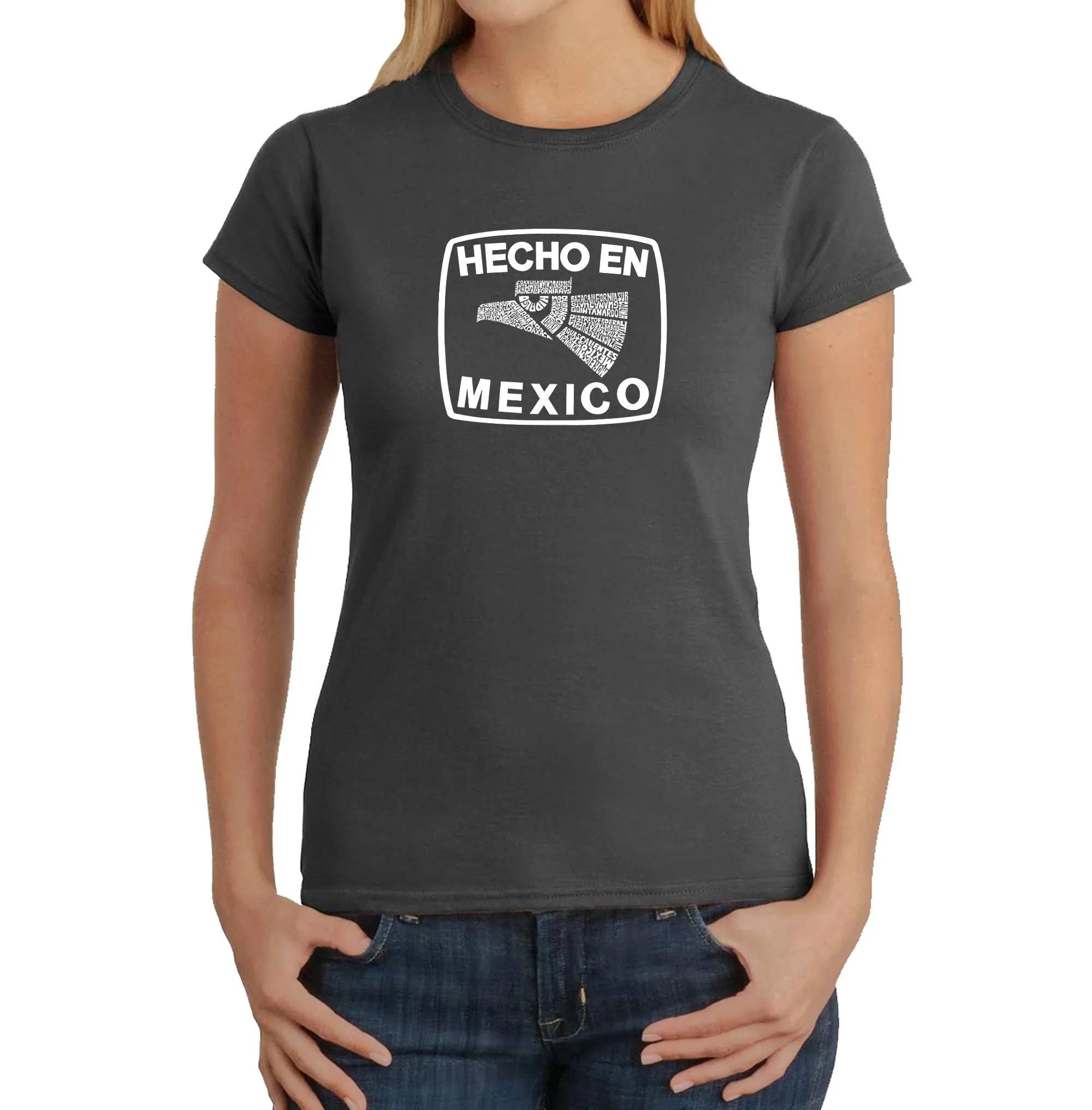 HECHO EN MEXICO - Women's Word Art T-Shirt sold by LA Pop Art product image thumbnail 4