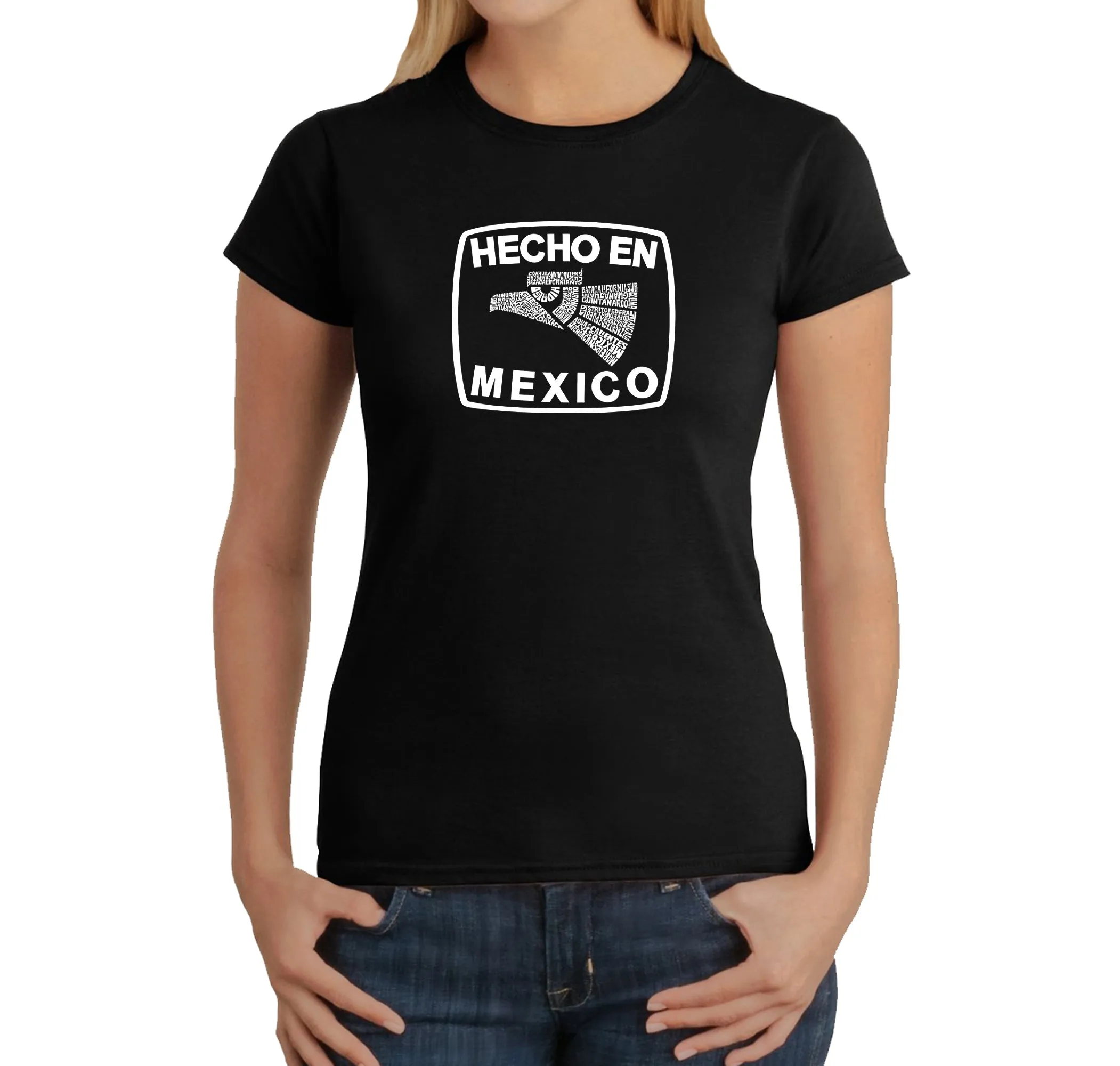 HECHO EN MEXICO - Women's Word Art T-Shirt sold by LA Pop Art