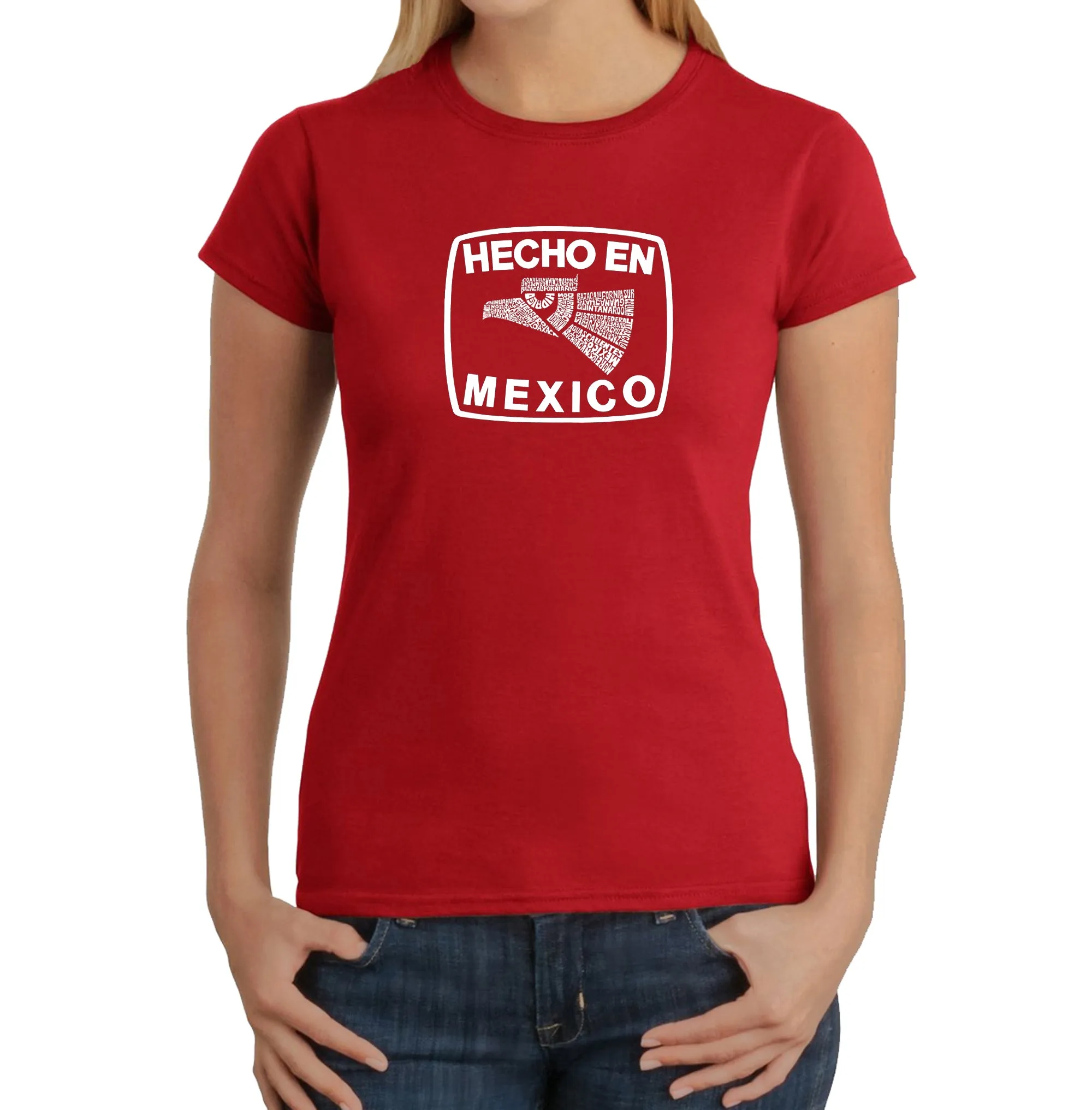 HECHO EN MEXICO - Women's Word Art T-Shirt sold by LA Pop Art product image thumbnail 5