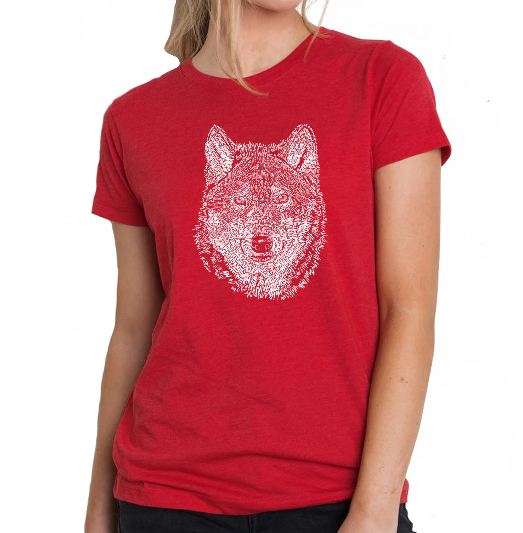 Wolf - Women's Premium Blend Word Art T-Shirt sold by LA Pop Art product image thumbnail 5