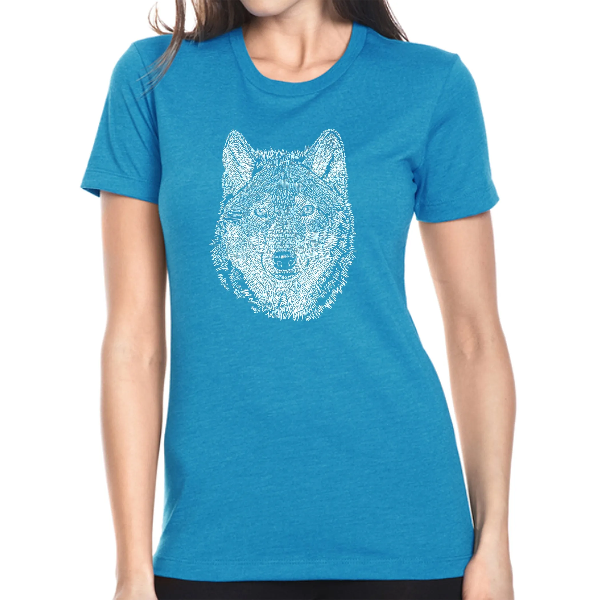 Wolf - Women's Premium Blend Word Art T-Shirt sold by LA Pop Art product image thumbnail 4